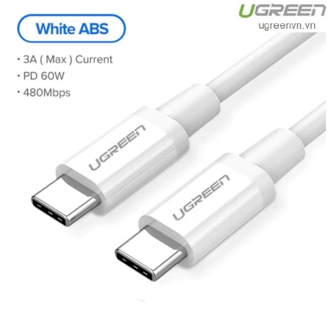 Cáp sạc, dữ liệu USB Type-C to USB Type-C dài 1,5M hỗ trợ PD 60W Ugreen 60519